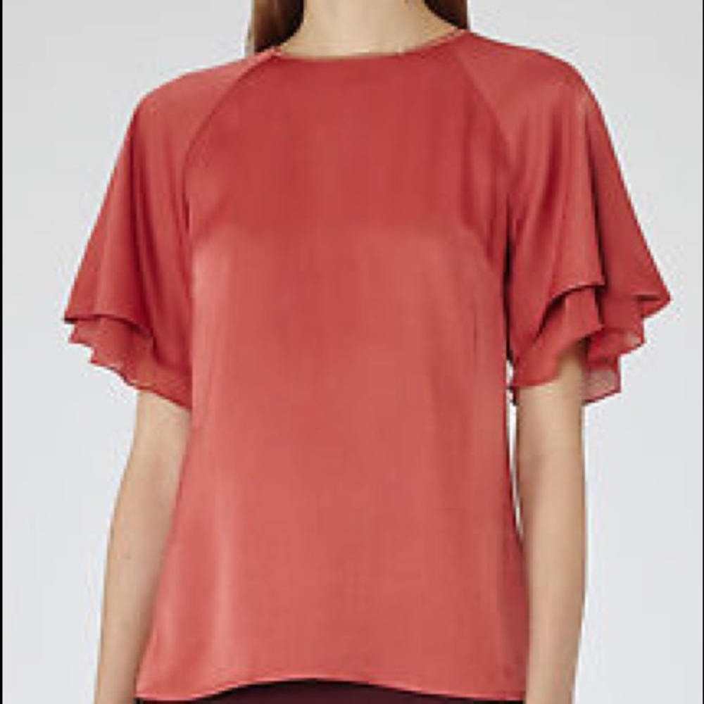 Reiss Wave Bell Sleeve Top
